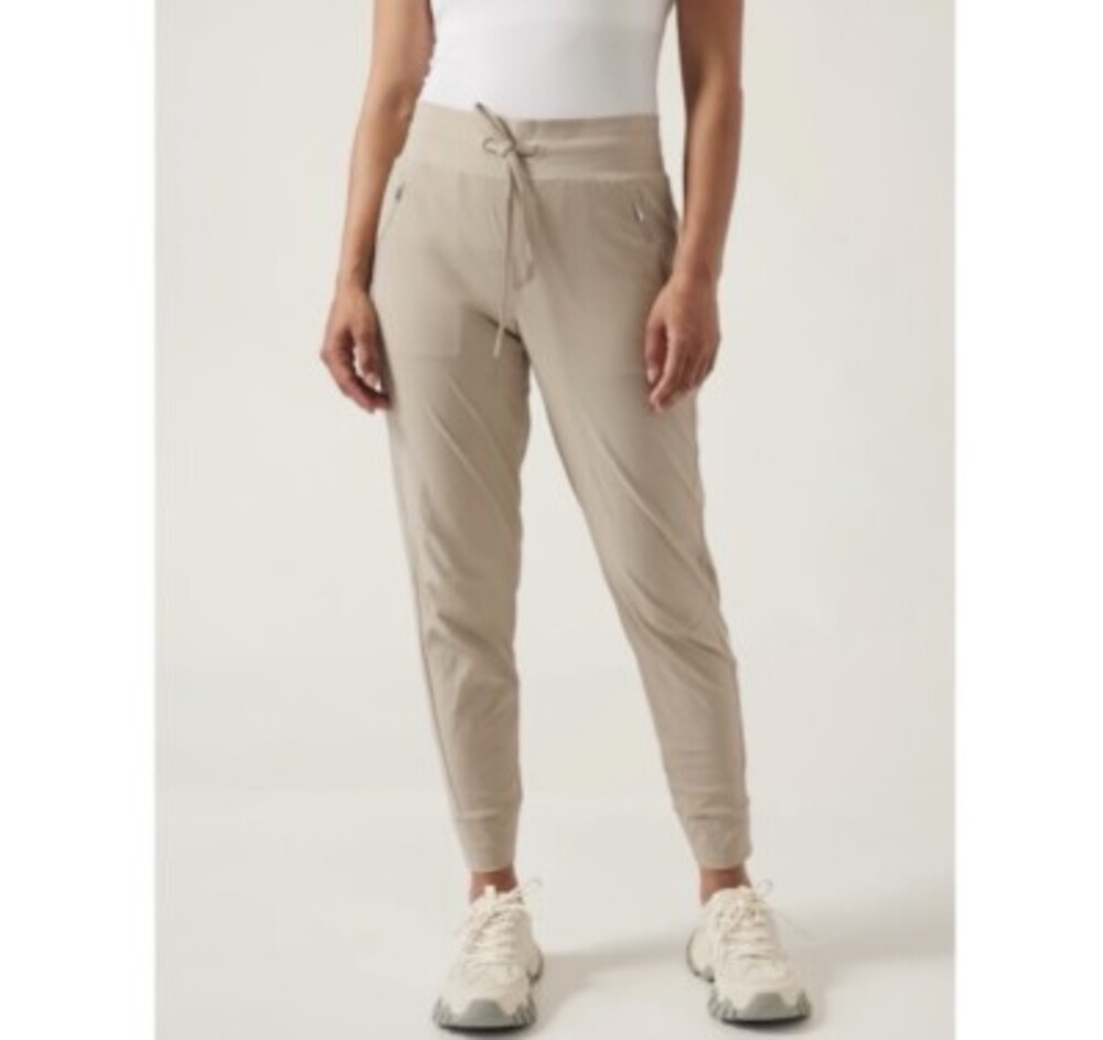 Athleta Trekkie North Jogger Pants Ecru Khaki Tan Size 2